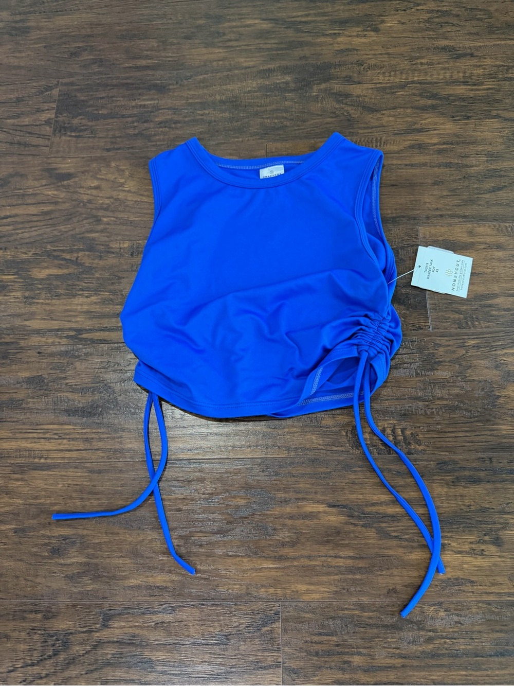 Honeycut Women's Blue Cropped Tank Top Size XS